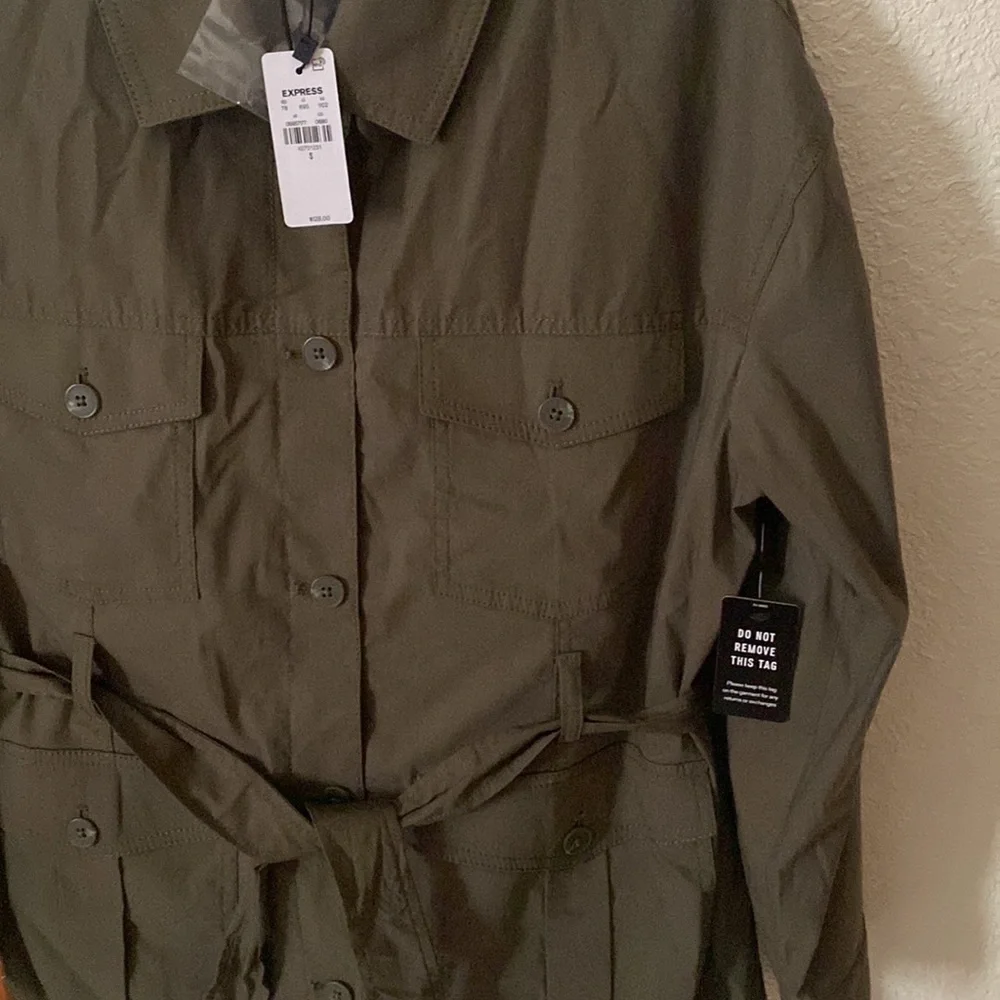 EXPRESS Belted Cargo Jacket Size S -NWT - Picture 4 of 10
